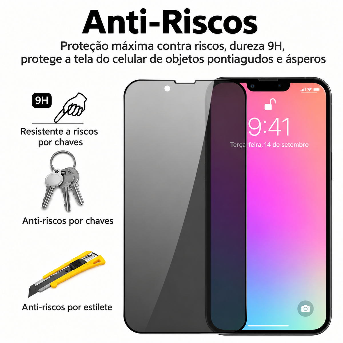 Película de Cerâmica 3D Privativa Para IPhone/Samsung