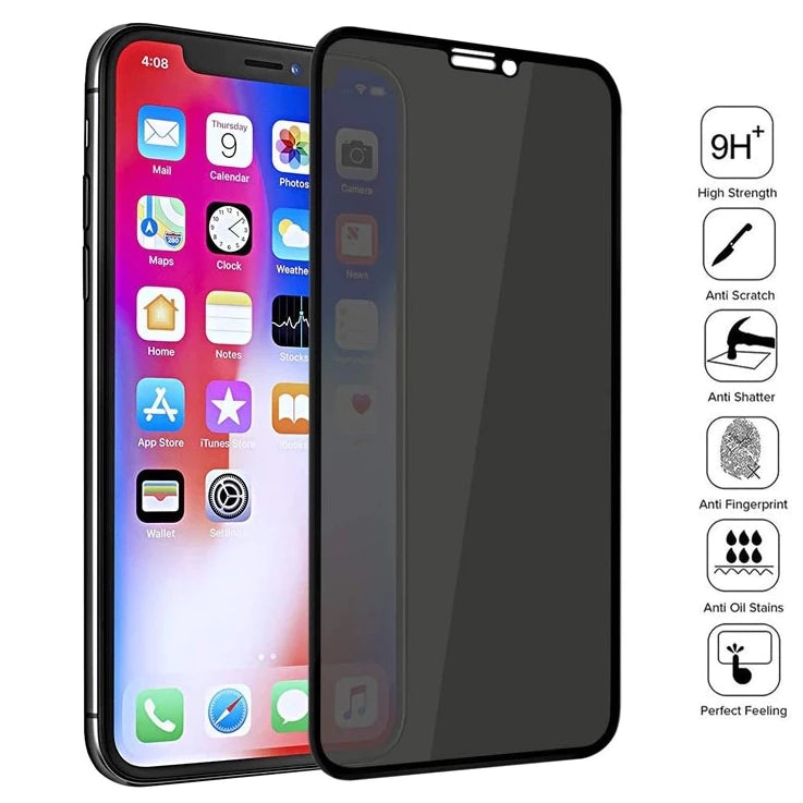 Película de vidro 3D Privacidade Anti Spy Para IPhone Diversos Modelos
