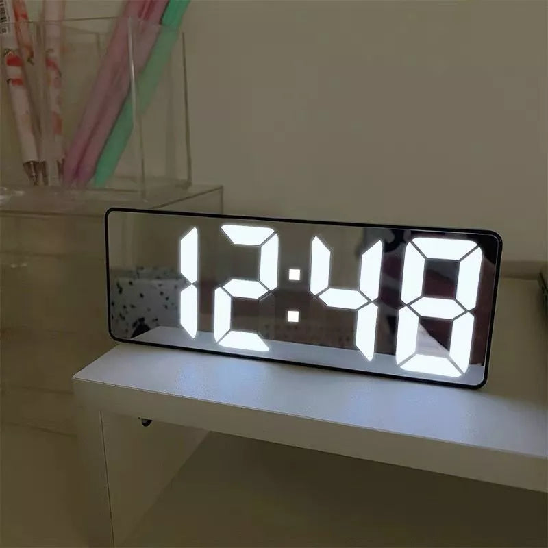 Relógio Despertador Digital De Mesa 16X2.5X6cm Decorativo