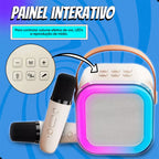 Caixa De Som C/ Microfones Karaokê Bluetooth - Brincadeiras em Família