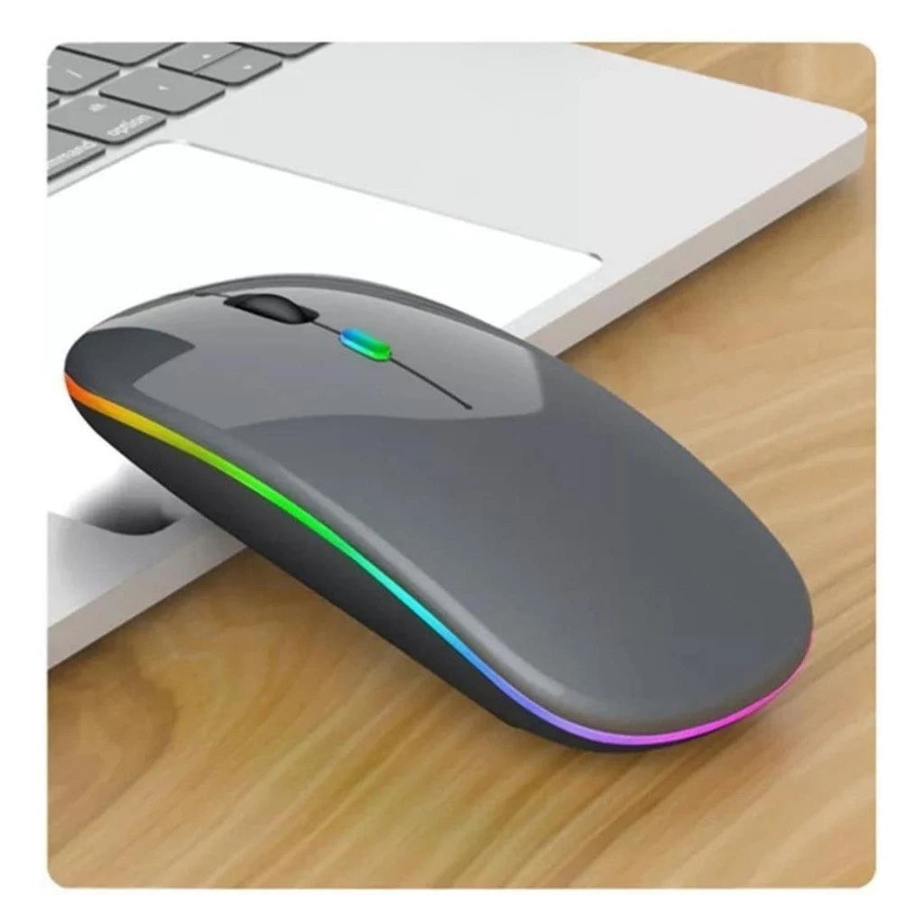 Mouse Sem Fio Recarregável Wireless Led Rgb Ergonômico Novo