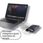 Carregador Turbo Fonte com Cabo Carregamento Rápido 35W