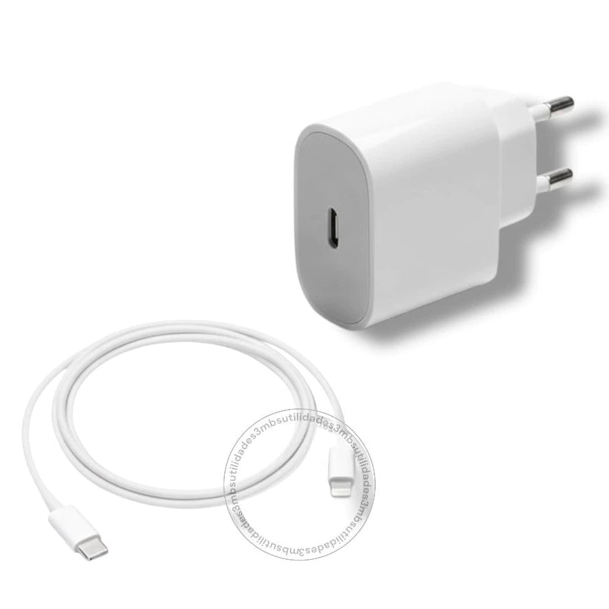 Carregador Turbo Fonte com Cabo Carregamento Rápido 35W