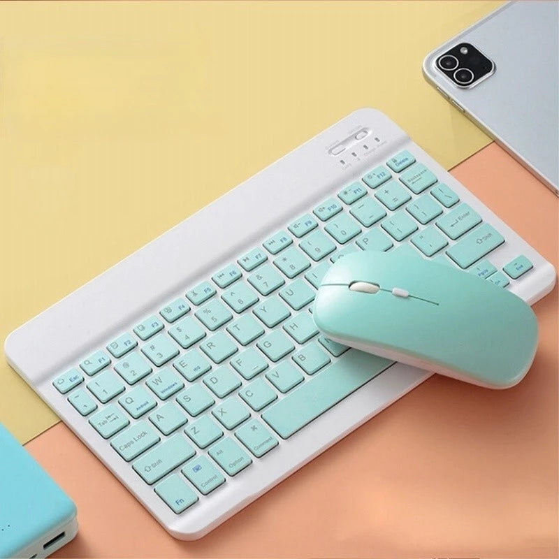 Kit Teclado E Mouse Bluetooth 5.2 Compatível Pc iPhone Android