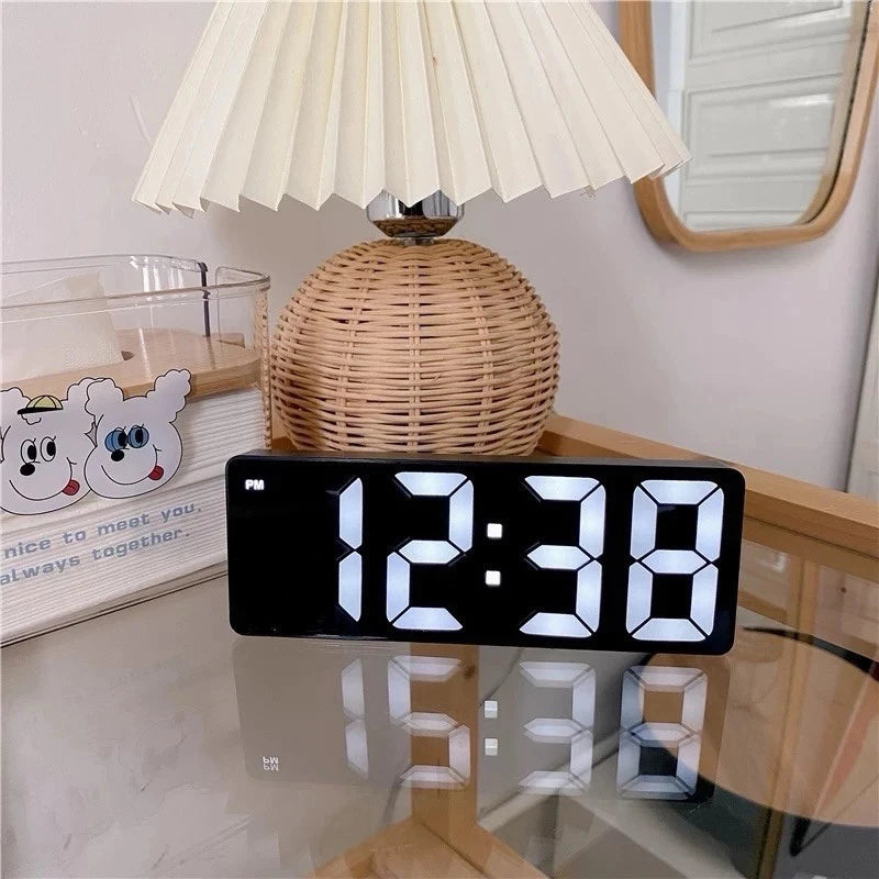 Relógio Despertador Digital De Mesa 16X2.5X6cm Decorativo