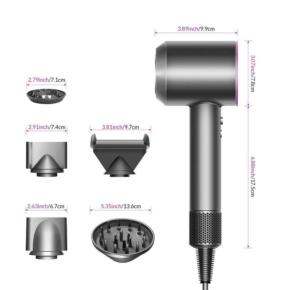 Secador de Cabelo Iônico Secagem Rápida Ar Quente/Frio 220V